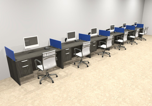 Six Person Modern Divider Office Workstation Desk Set, #OT-SUL-SPB74