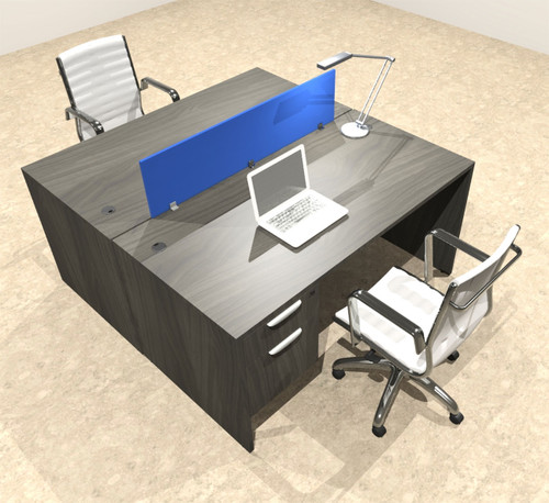 Two Person Modern Divider Office Workstation Desk Set, #OT-SUL-FPB52
