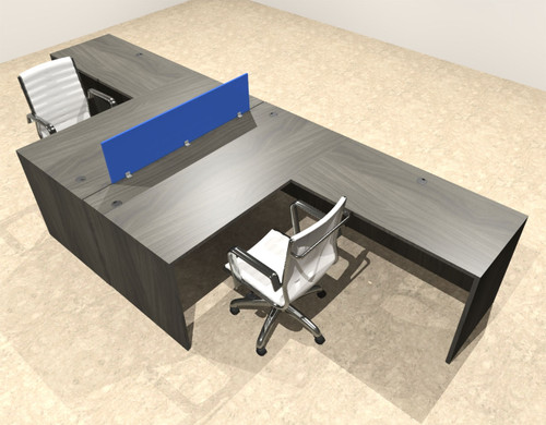 Two Person Modern Divider Office Workstation Desk Set, #OT-SUL-FPB55