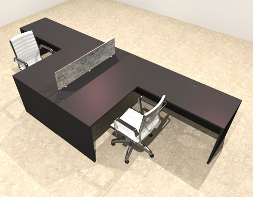 Two Person Modern Accoustic Divider Office Workstation Desk Set, #OT-SUL-FPRG28