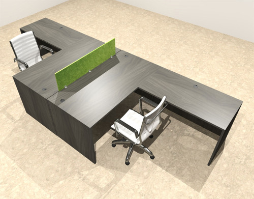 Two Person Modern Accoustic Divider Office Workstation Desk Set, #OT-SUL-FPRA55