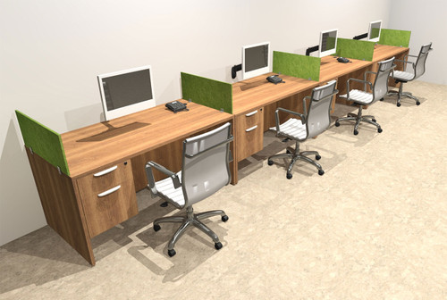 Four Person Modern Accoustic Divider Office Workstation Desk Set, #OT-SUL-SPRA29