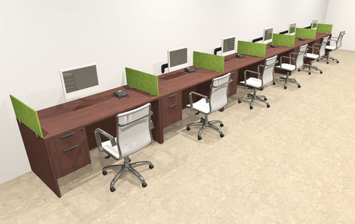 Six Person Modern Accoustic Divider Office Workstation Desk Set, #OT-SUL-SPRA38