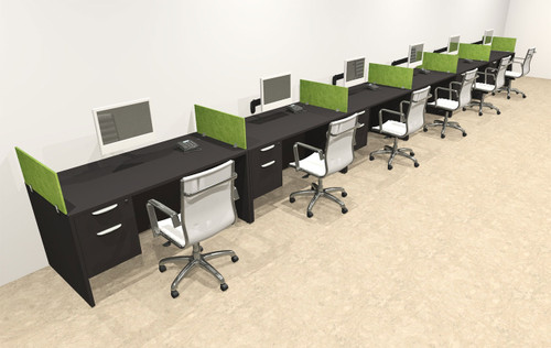 Six Person Modern Accoustic Divider Office Workstation Desk Set, #OT-SUL-SPRA40