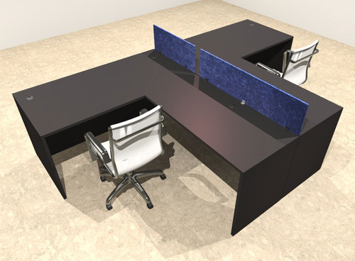 Two Person Modern Accoustic Divider Office Workstation Desk Set, #OT-SUL-SPRB44