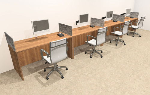 Four Person Modern Accoustic Divider Office Workstation Desk Set, #OT-SUL-SPRG9