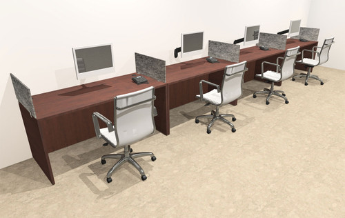 Four Person Modern Accoustic Divider Office Workstation Desk Set, #OT-SUL-SPRG10