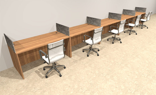 Five Person Modern Accoustic Divider Office Workstation Desk Set, #OT-SUL-SPRG13