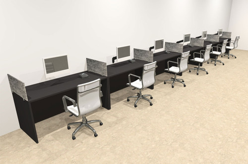 Six Person Modern Accoustic Divider Office Workstation Desk Set, #OT-SUL-SPRG20