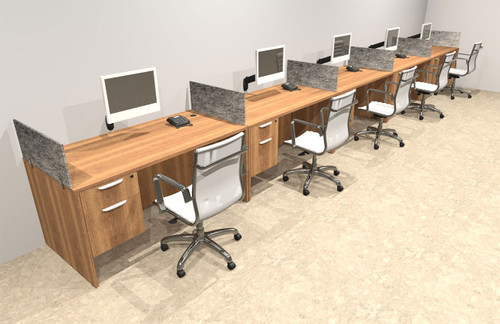 Five Person Modern Accoustic Divider Office Workstation Desk Set, #OT-SUL-SPRG33