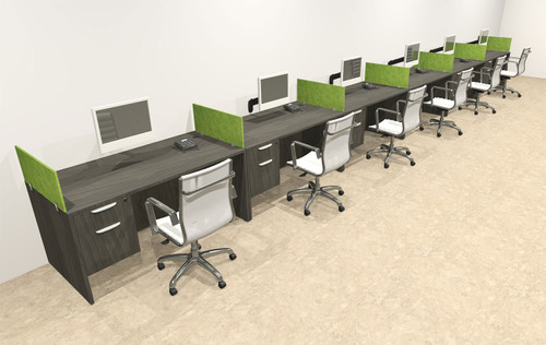 Six Person Modern Accoustic Divider Office Workstation Desk Set, #OT-SUL-SPRA74