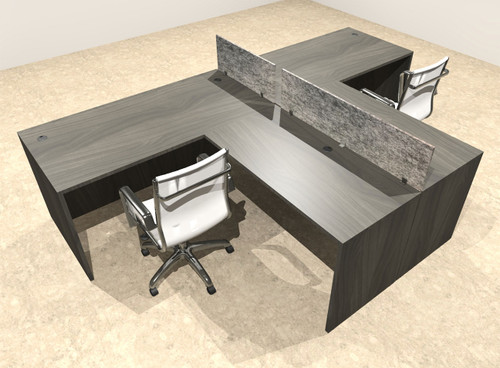 Two Person Modern Accoustic Divider Office Workstation Desk Set, #OT-SUL-SPRG75