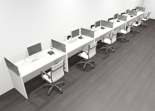 Six Person Modern Accoustic Divider Office Workstation Desk Set, #OF-CPN-SPRG17