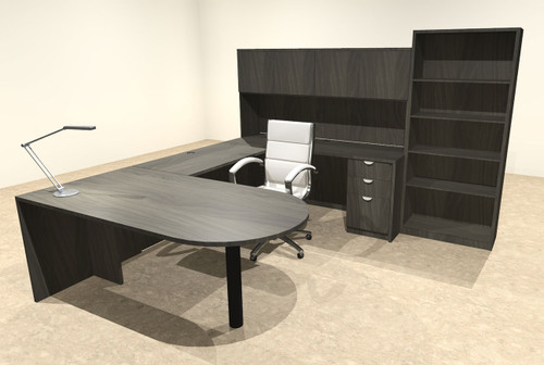 6pc U Shape Modern Executive Office Desk, #OT-SUL-U59