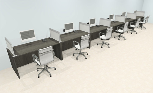 Six Person Modern Aluminum Organizer Divider Office Workstation Desk Set, #OT-SUL-SPS69