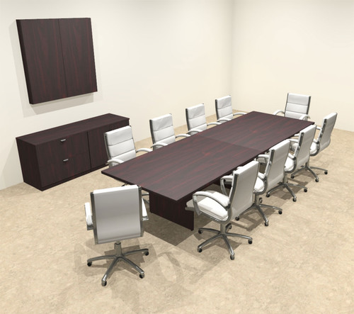 Modern Rectangular 12' Conference table, #OT-SUL-C33