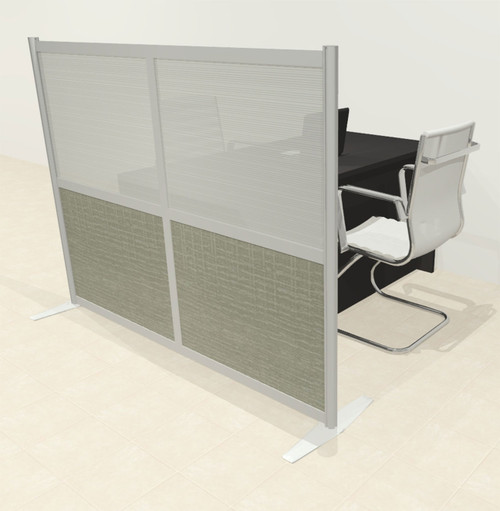 One Loft Modern Office Home Aluminum Frame Partition / Divider / Sneeze Guard, #UT-ALU-P2-A