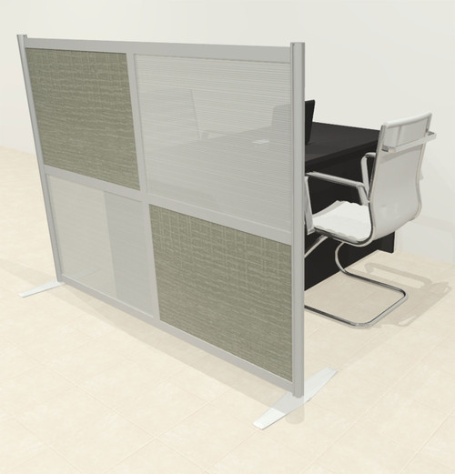 One Loft Modern Office Home Aluminum Frame Partition / Divider / Sneeze Guard, #UT-ALU-P2-C