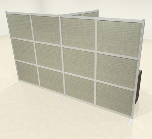 One T Shaped Loft Modern Office Home Aluminum Frame Partition / Divider / Sneeze Guard, #UT-ALU-P70