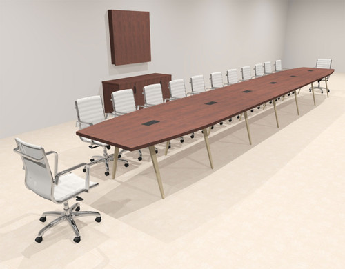 Modern Boat shaped 26' Feet Conference Table, #OF-CON-CW67