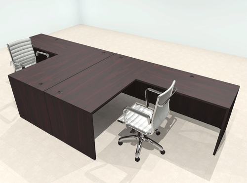 Two Person Modern Office Workstation Desk Set, #OT-SUL-FPN27