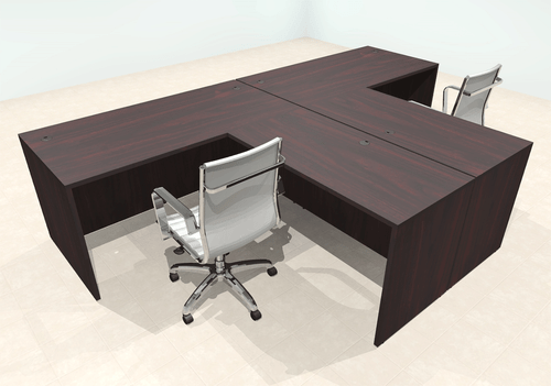 Two Person Modern Office Workstation Desk Set, #OT-SUL-SPN43