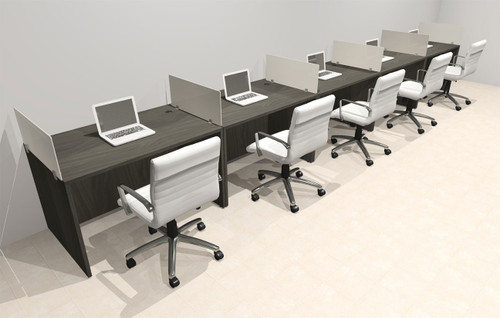 Five Person Modern Acrylic Divider Office Workstation Desk Set, #OT-SUS-SP20