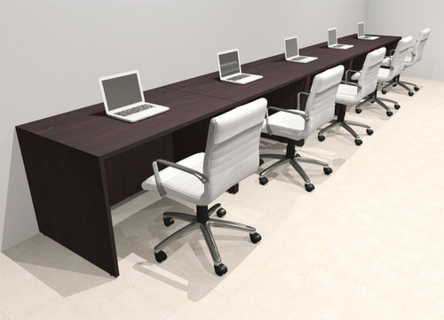 Five Person Modern No Panel Office Workstation Desk Set, #OT-SUS-SPN18