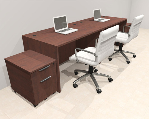 Two Person Modern No Panel Office Workstation Desk Set, #OT-SUS-SPN67