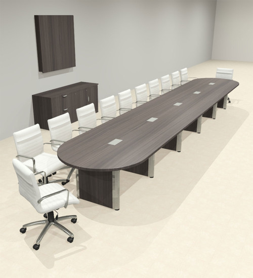 Racetrack Cable Management 22' Feet Conference Table, #OF-CON-CRP56