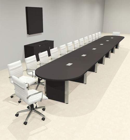 Racetrack Cable Management 28' Feet Conference Table, #OF-CON-CRP79