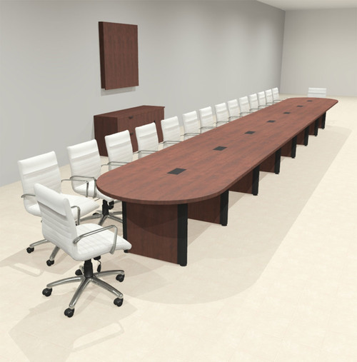 Racetrack Cable Management 30' Feet Conference Table, #OF-CON-CRP85