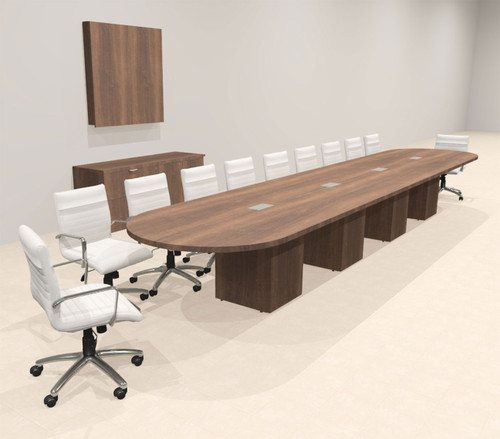 Modern Racetrack 20' Feet Conference Table, #OF-CON-CRQ44