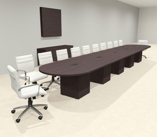 Modern Racetrack 22' Feet Conference Table, #OF-CON-CRQ54