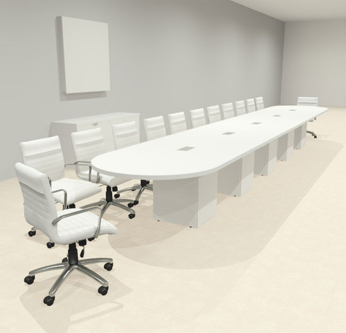 Modern Racetrack 24' Feet Conference Table, #OF-CON-CRQ57