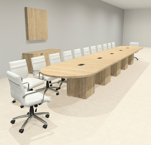 Modern Racetrack 24' Feet Conference Table, #OF-CON-CRQ59