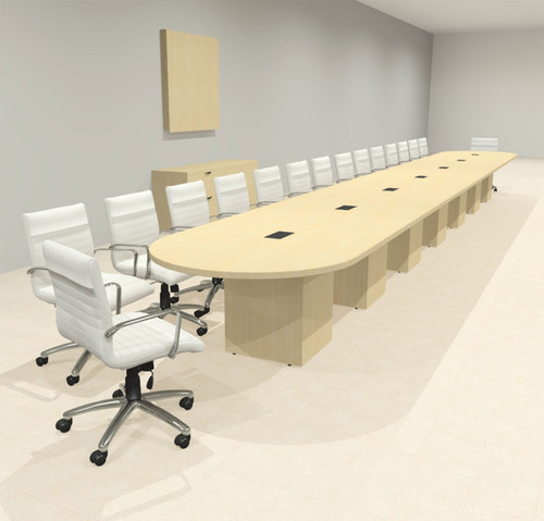 Modern Racetrack 30' Feet Conference Table, #OF-CON-CRQ82
