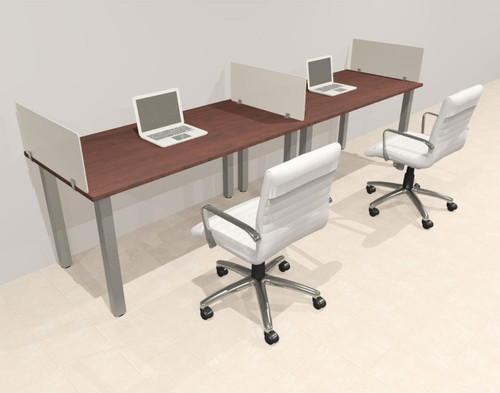 2 Person Modern  Metal Leg Office Workstation Desk Set, #OT-SUL-SPM2