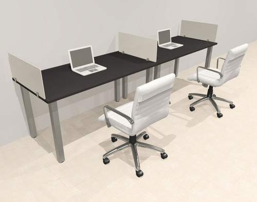 2 Person Modern  Metal Leg Office Workstation Desk Set, #OT-SUL-SPM4
