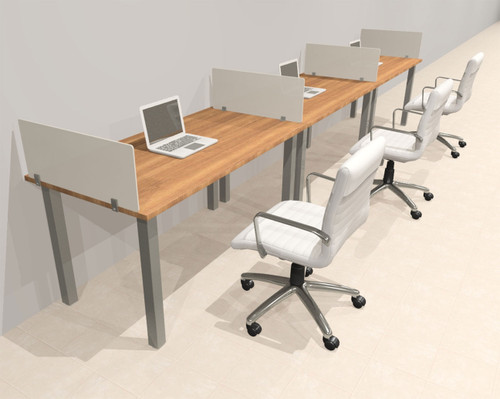 3 Person Modern  Metal Leg Office Workstation Desk Set, #OT-SUL-SPM6