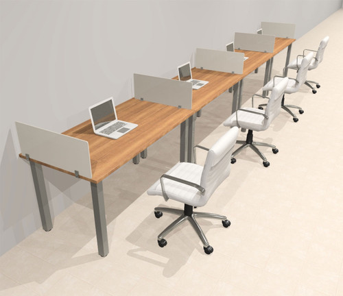 4 Person Modern  Metal Leg Office Workstation Desk Set, #OT-SUL-SPM11