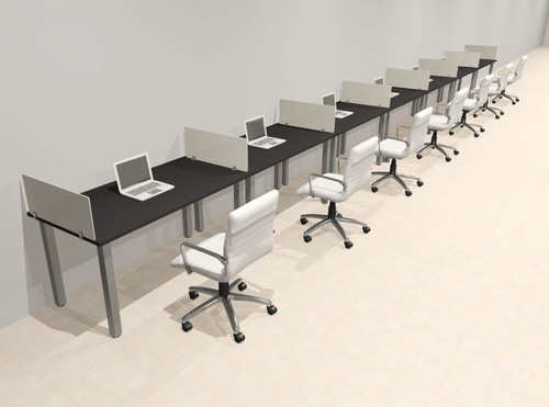 7 Person Modern  Metal Leg Office Workstation Desk Set, #OT-SUL-SPM29