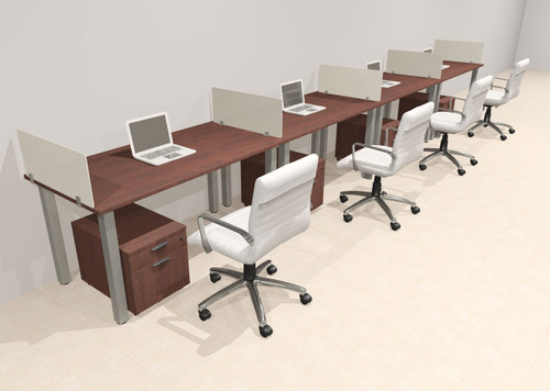 4 Person Modern  Metal Leg Office Workstation Desk Set, #OT-SUL-SPM37