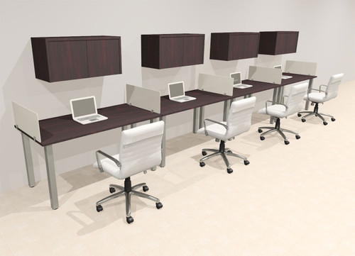 4 Person Modern  Metal Leg Office Workstation Desk Set, #OT-SUL-SPM63
