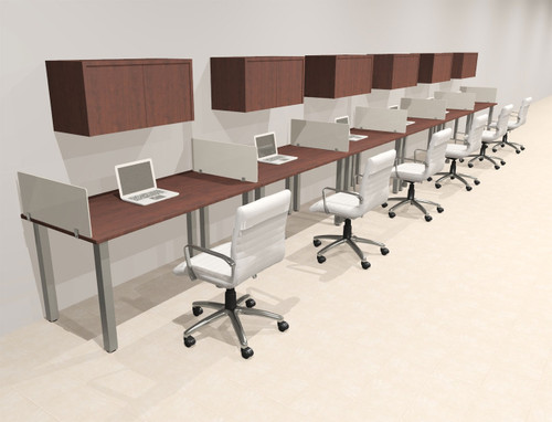 6 Person Modern  Metal Leg Office Workstation Desk Set, #OT-SUL-SPM72