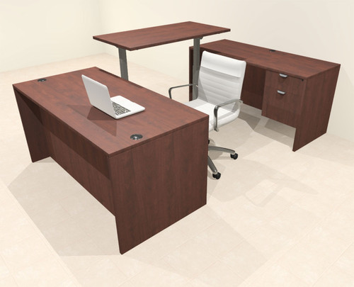 4pcs U Shaped 60"w X 102"d Modern Executive Office Desk, #OT-SUS-UH2