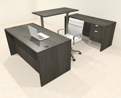 4pcs U Shaped 60"w X 102"d Modern Executive Office Desk, #OT-SUS-UH5