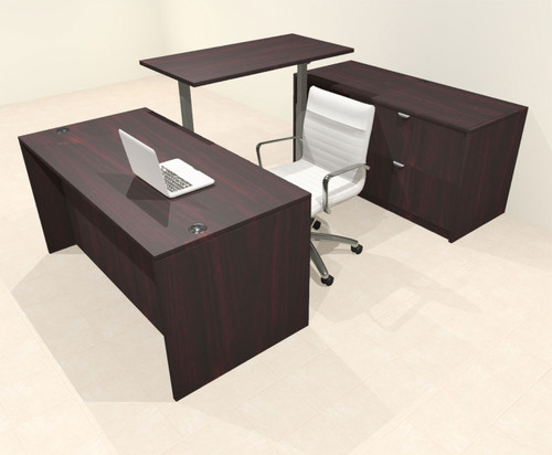 4pcs U Shaped 60"w X 102"d Modern Executive Office Desk, #OT-SUS-UH8