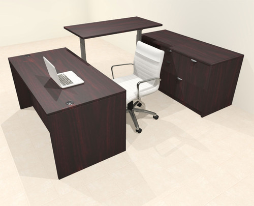 4pcs U Shaped 60"w X 102"d Modern Executive Office Desk, #OT-SUS-UH13
