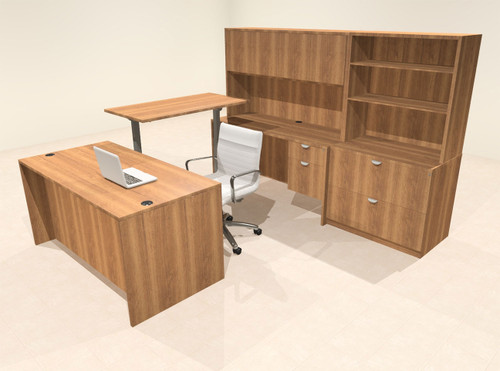 7pcs U Shaped 60"w X 102"d Modern Executive Office Desk, #OT-SUS-UH31